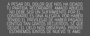 Imágenes para rendir homenaje a persona finada, estas pueden variar en su contenido.