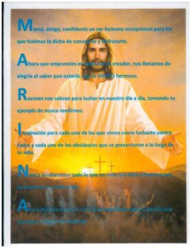 Imágenes para rendir homenaje a persona finada, estas pueden variar en su contenido.