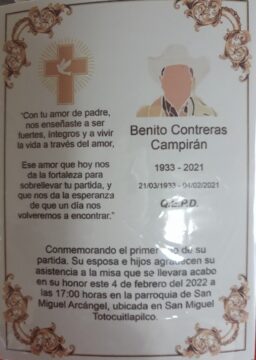 Imágenes para rendir homenaje a persona finada, estas pueden variar en su contenido.
