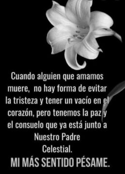 Imágenes para rendir homenaje a persona finada, estas pueden variar en su contenido.