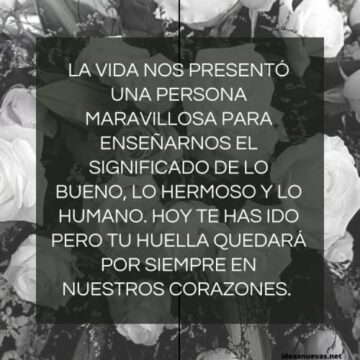 Imágenes para rendir homenaje a persona finada, estas pueden variar en su contenido.