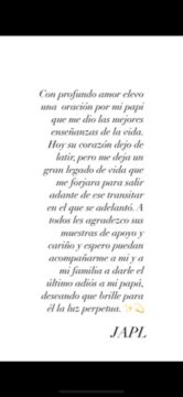 Imágenes para rendir homenaje a persona finada, estas pueden variar en su contenido.