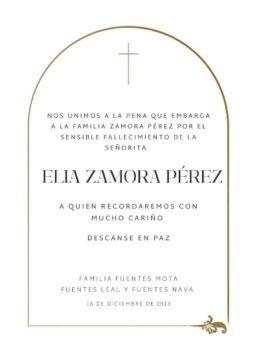 Imágenes para rendir homenaje a persona finada, estas pueden variar en su contenido.