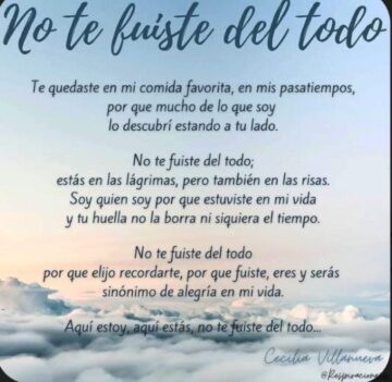 Imágenes para rendir homenaje a persona finada, estas pueden variar en su contenido.