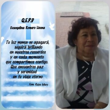 Imágenes para rendir homenaje a persona finada, estas pueden variar en su contenido.