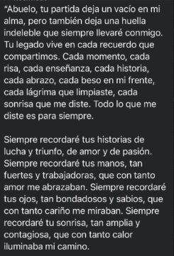 Imágenes para rendir homenaje a persona finada, estas pueden variar en su contenido.